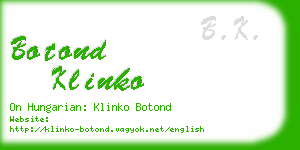 botond klinko business card
